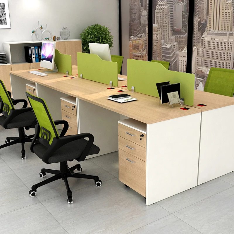 Modern 6 Person Office Computer Workstation Desk Office Partner Desk