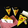 Customized disposable new design french fries package emballage triangle kraft packing box