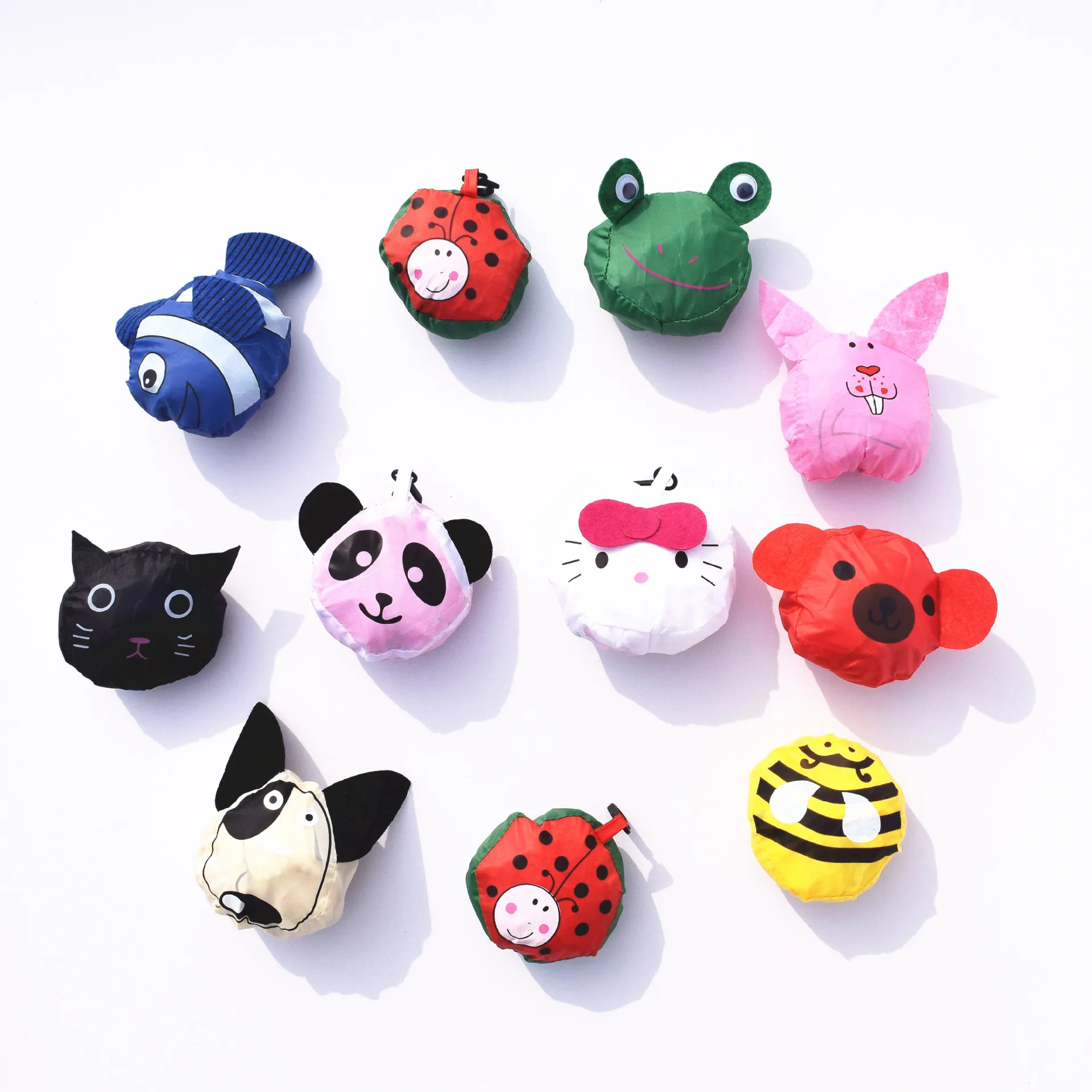 

Hot sale cute animal foldable reusable shopping bag eco grocery bag for promotion, Customized