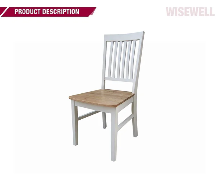 (W-C-1718) solid pine bi-color wooden dining chair in pine wood