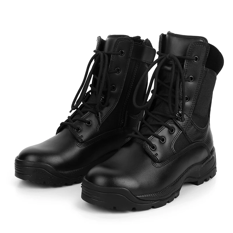 long black combat boots