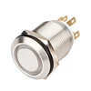 metal 19mm latching fire alarm push button switch