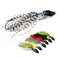 

10g 14g spinner bait fishing lure Buzzbait chatter bait wobbler isca artificial rubber skirt for bass pike walleye with silicone