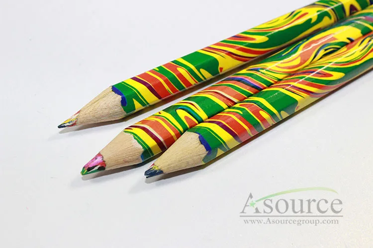 5 New!!Children Multi-Color Rainbow Wooden Pencil.jpg