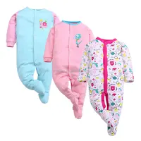 

wholesale 100% cotton 3 in 1 long sleeve baby pajamas with foot