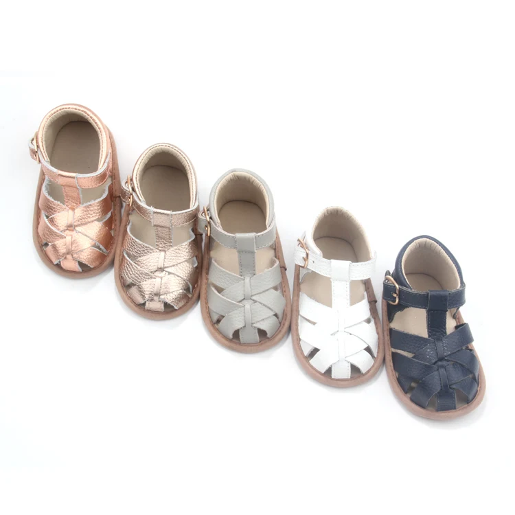 

Wholesale Baby Knee High Gladiator Girls Flat Soft Leather Sandals