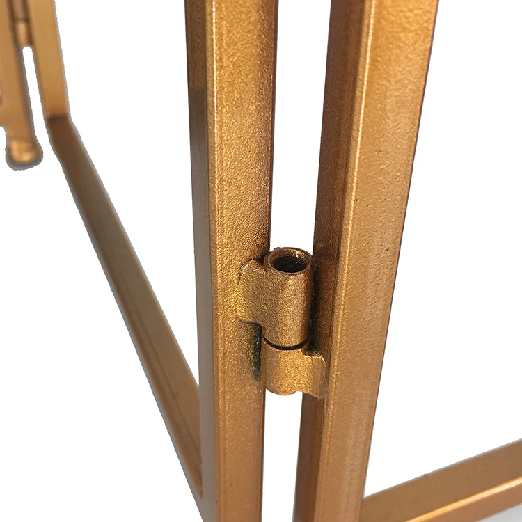 
Foldable galvanized metal Magazine rack golden finishing 