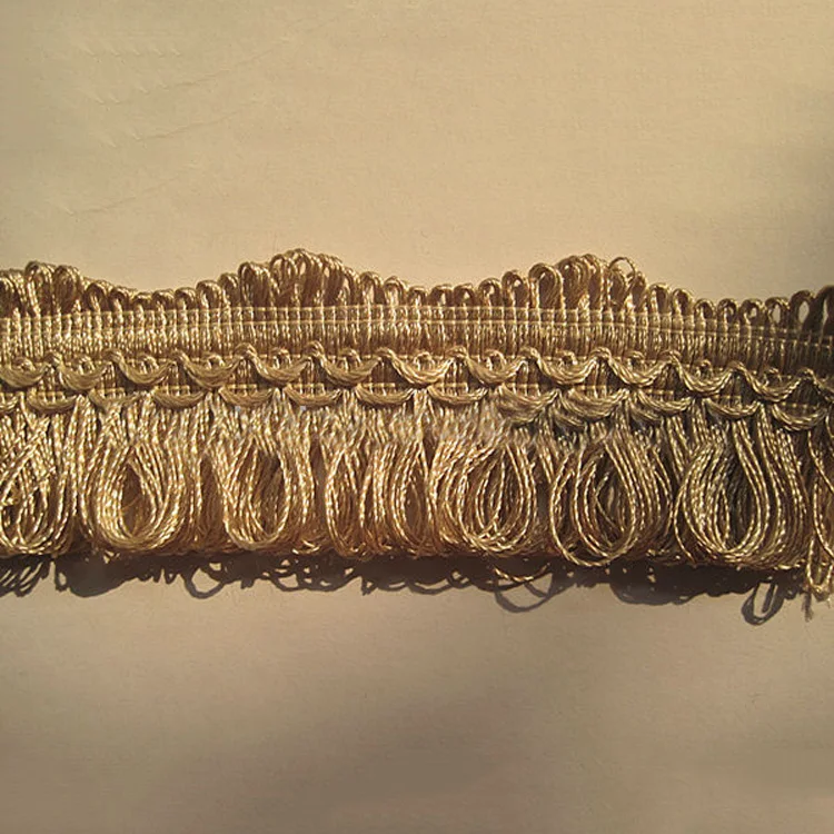 Wide Fabric Braid Trimming Loop Fringe For Pillow Curtain Drapery