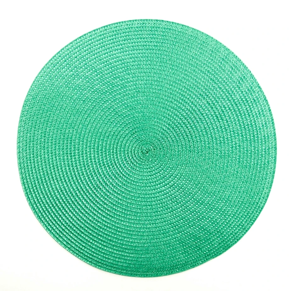 

stock hot sale promotional home everyday use round pp braided placemat