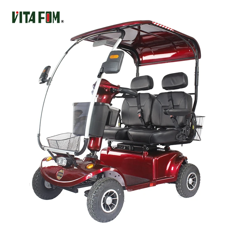 Оптовая продажа высокое качество подвижный с двумя сиденьями инвалидность взрослый Электрический скутер с навесом