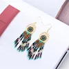 Customized Hot Sale Wholesale Handmade Cotton Miyuki Sees Beads Leather Bangle Fashion Jewelry Women Cuff Earring