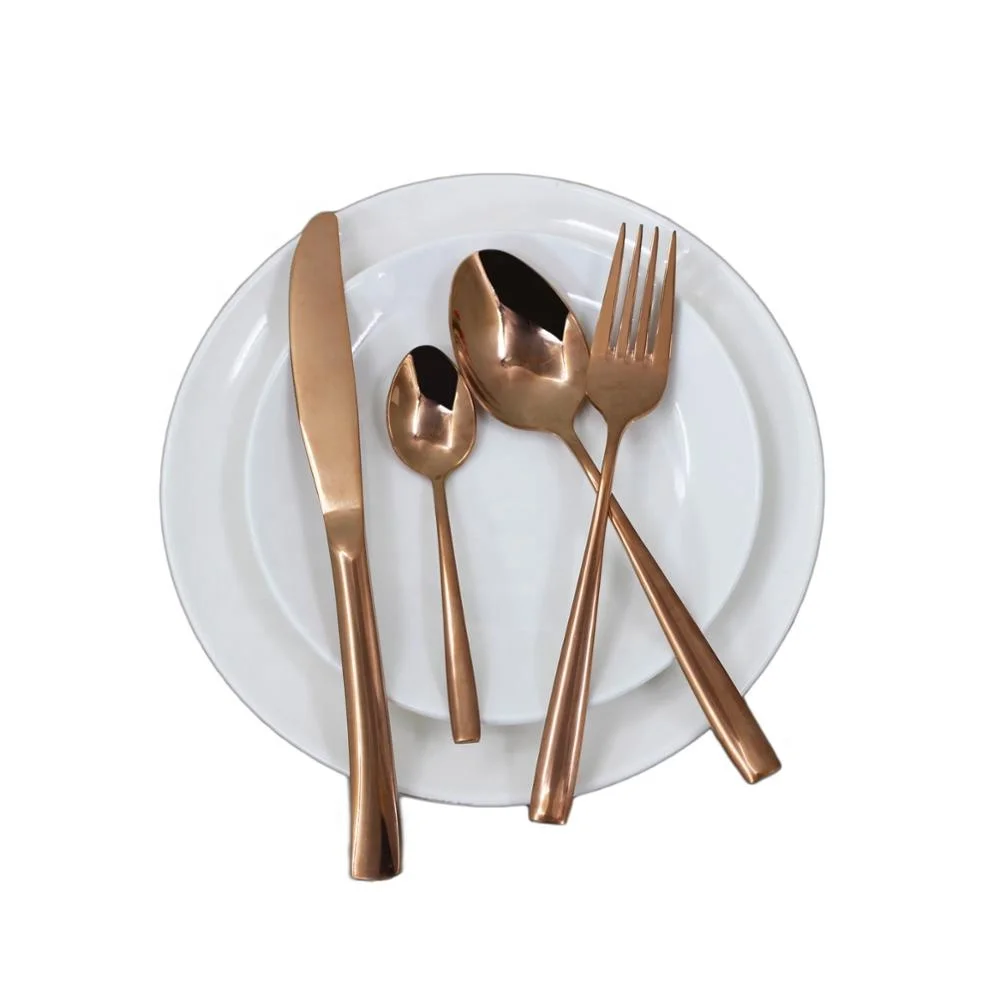 

Jieyang shengde factory price online shopping rose gold fork and copper spoon gift stainless steel cutlery china flatware set, Customized