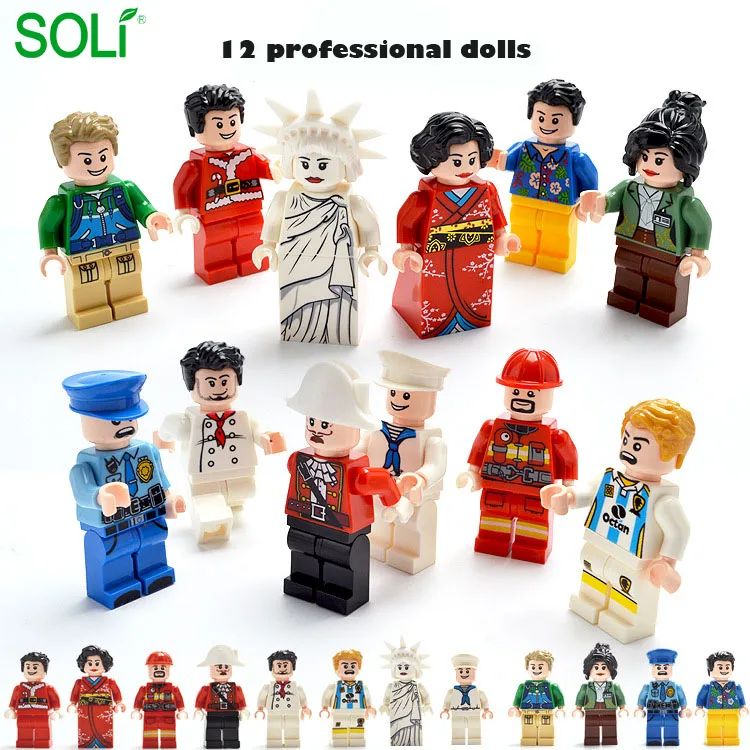 Details about   50Pcs/Set DIY Building Blocks DollsOccupational Characters Cartoon Figures Model