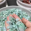 Wholesale polished green jadeite crystal gravel emerald tumbled stones