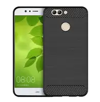 

Carbon Fiber Shockproof Soft tpu Back Cover Phone Case For Huawei Nova 2 Plus