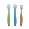 Cathylin Baby Silicone Feeding Spoon Set Food Grade Baby Cutlery Set With Plastic Handle Infant Spoon