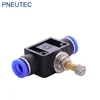 PNEUTEC Brand inline flow control NSF/SA Pneumatic Hand Speed Controller Throttle Valve Pipe Fitting
