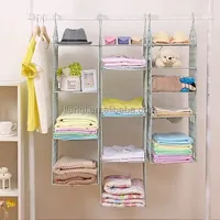 

Separable muti layer wardrobe hanging storage bag closet organizer