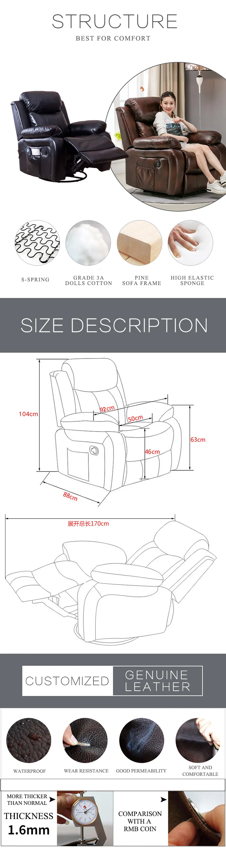 recliner sofa set modern fabric