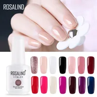 

Rosalind oem custom private label 15ml pure color gel nail polish varnish lacquer soak off semi permanent uv gel polish