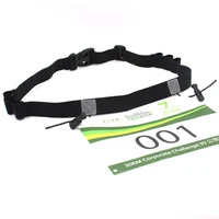 

Custom logo adjustable gel loops elasticated triathlon number waist race marathon running bibs holder belt