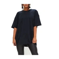 

Half Sleeve Drop Shoulder Women Blank Boyfriend Oversized Longline T shirt