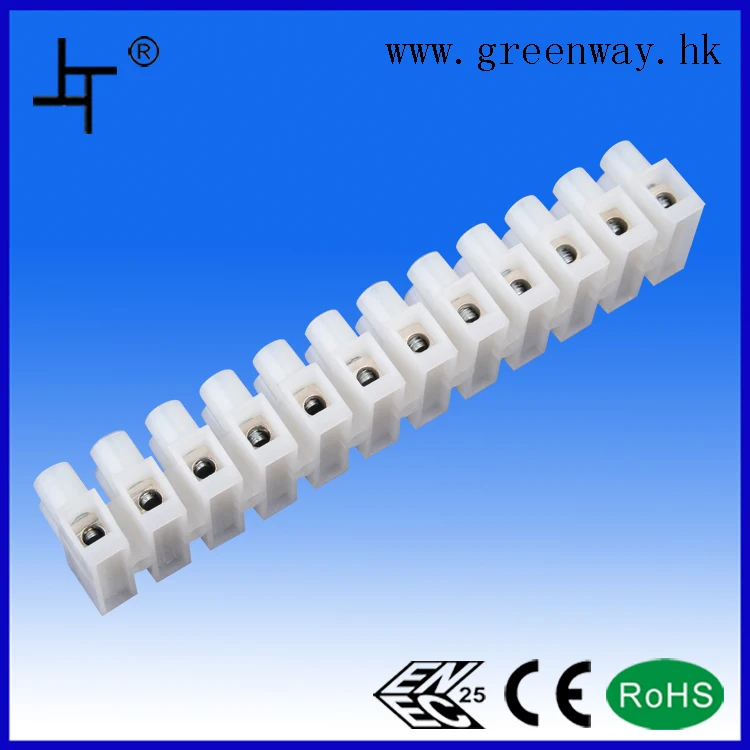 24A Wire Connector Double Rows Fixed Screw Terminal Block