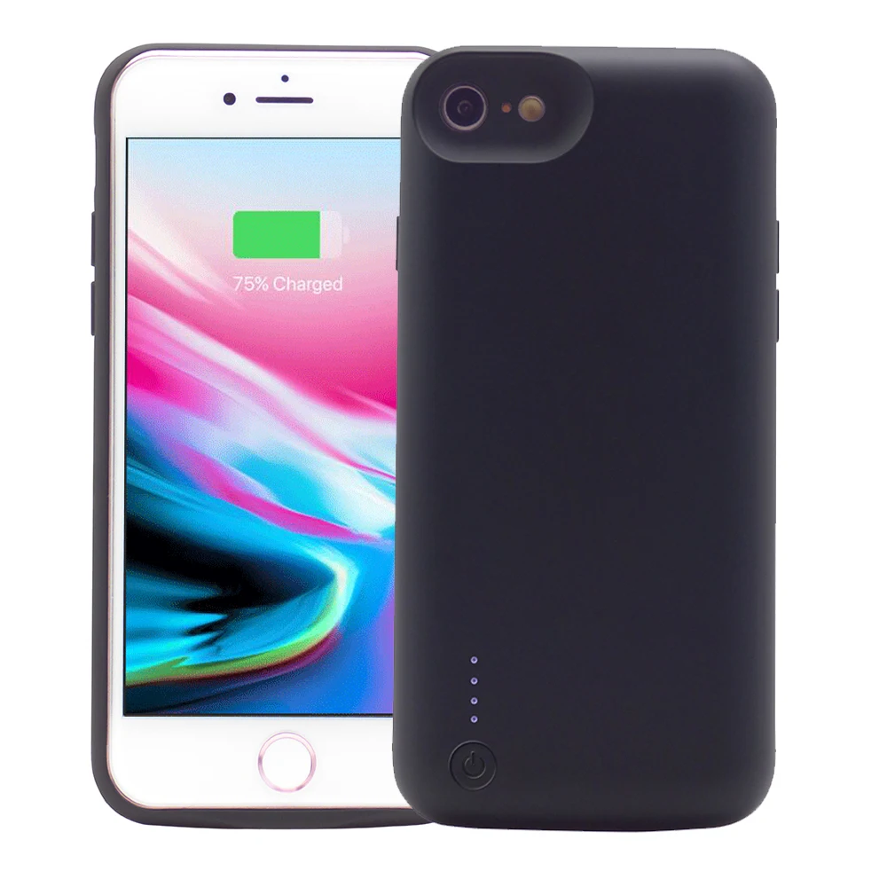 

2020 Trending IP7 Rechargeable Power Case for iPhone 7 Battery Cover Case 5200mAh for iPhone 8 Portable Slim Phone Charging Case, Black, blue, rose-gold
