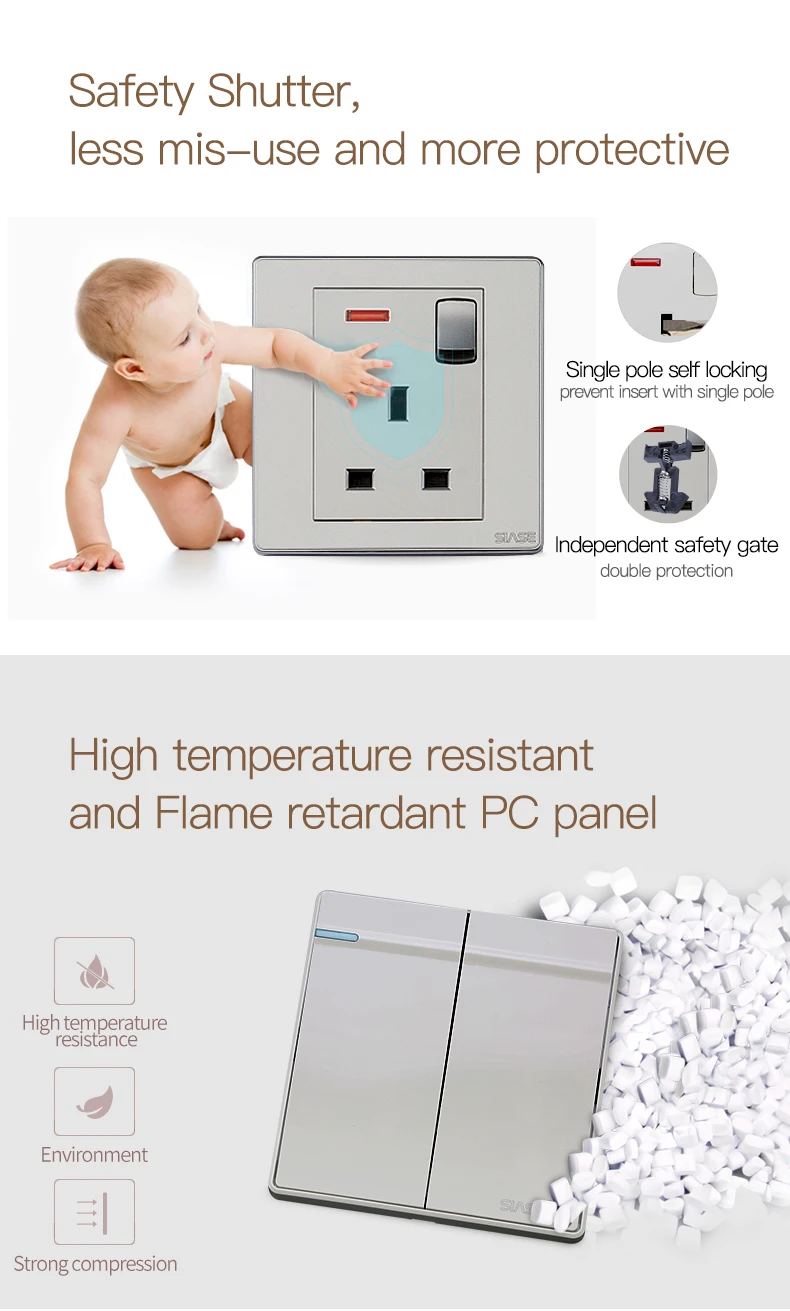 250v electrical wall switched 2 gang socket uk standard