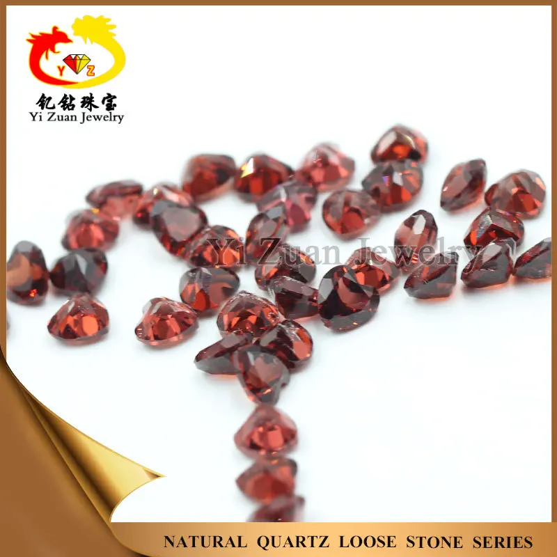 Heart Shaped Natural Red Garnet Stone 