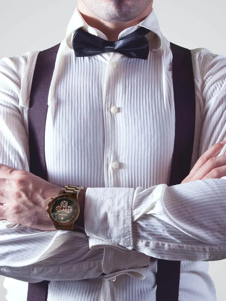 
Best seller Manual Personalise Natural ebony Quartz watch Customizable logo Chronograph wooden watch China 