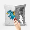 Christmas Glitter Custom Reversible Sequin Sublimation Throw Pillow Caspile Cafe Home Decor Cushion Unicorn custom anime pillow