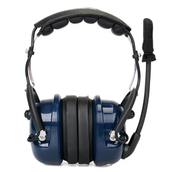 Retevis EH050K Aviation Headphone Noise cancelling MIC Headset VOX Volume Adjustment Speaker with Finger PTT for Kenwood radio