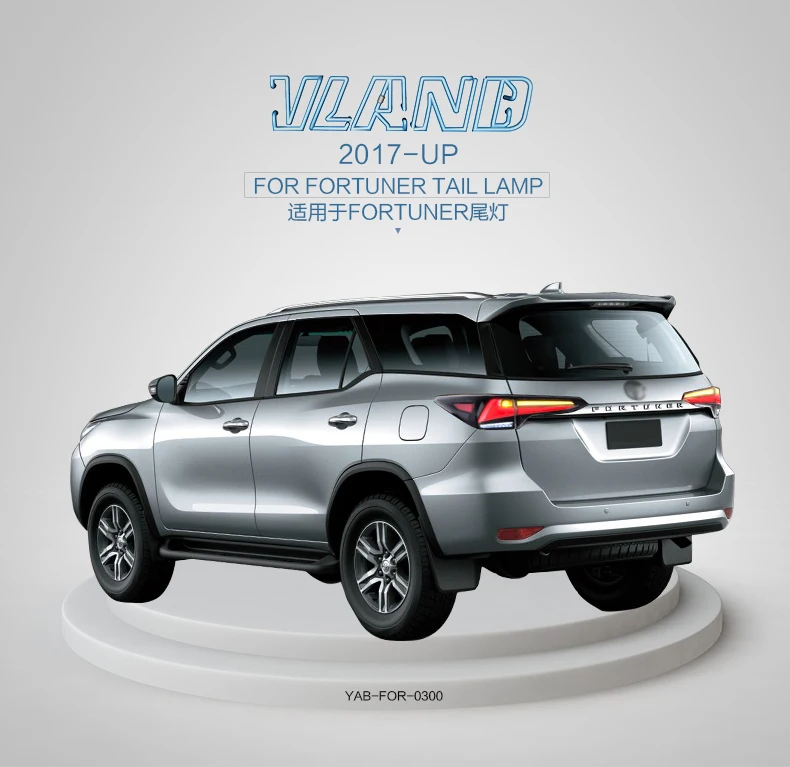 VLAND Manufacturer For Car Tail Lamp For Fortuner 2017-UP LED Tail Light With Full Led And Sequential Indicator Plug And Play