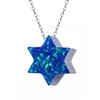 Fashional synthetic david star opal charms 12x12mm