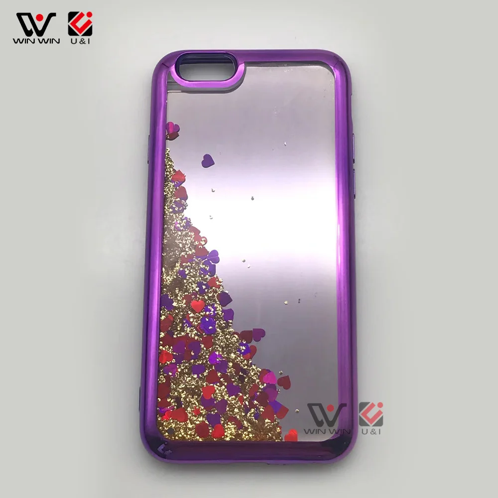 Glitter Bling Designs Plastic Tpu Liquid Cell Phone Case For Cool