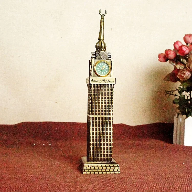 Handmade Saudi Mecca Clock Tower Abraj Al Bait Building Model