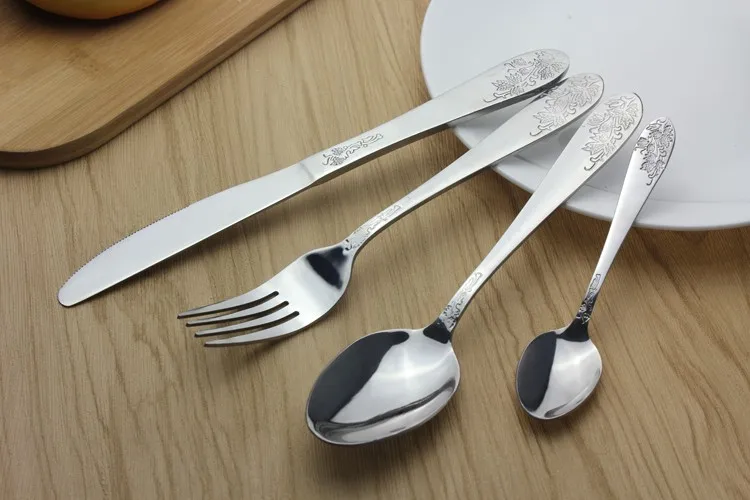 Stainless Steel Restaurant Luxury Silverware 24 Pcs Flatware Set Buy