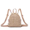 Hot sale ladies mini rattan straw crochet backpack