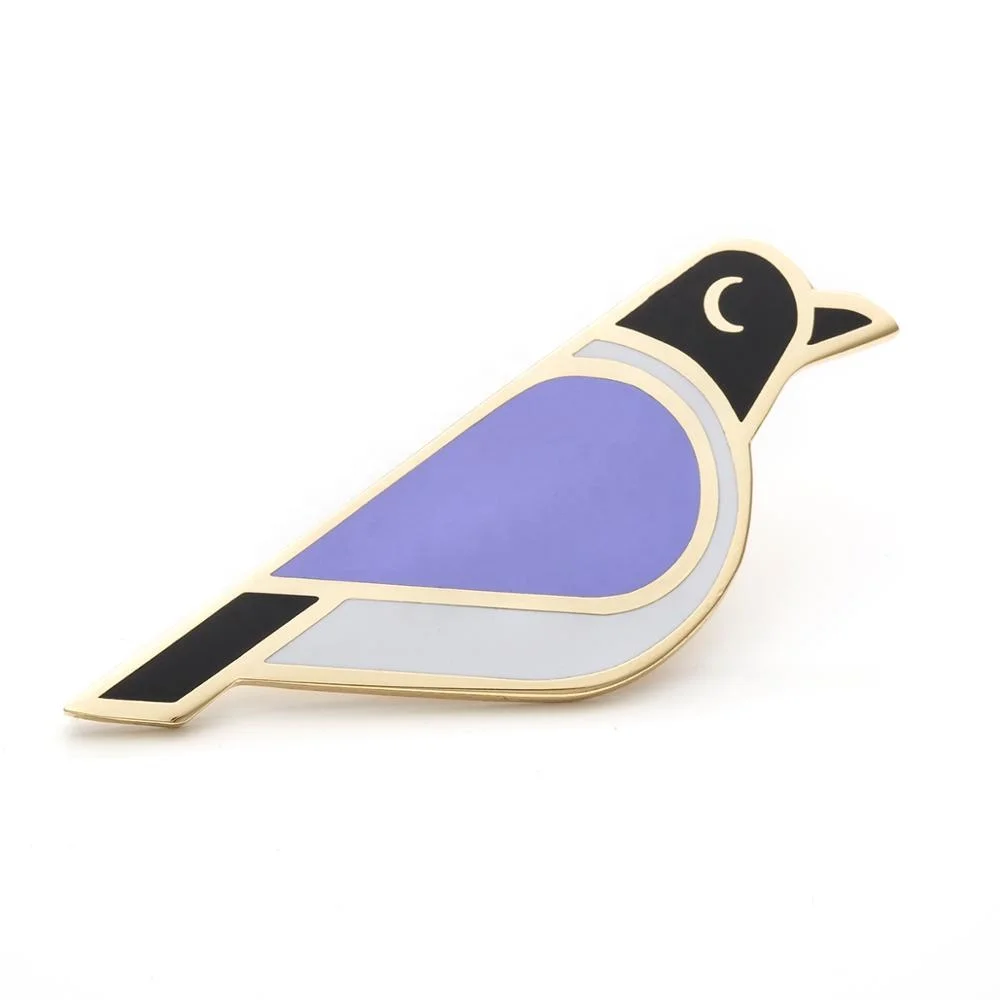 custom animal cartoon cute glitter rainbow rose gold hard 3d enamel pin