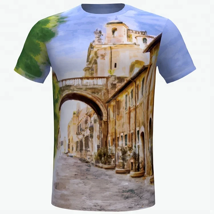 

Factory Direct Sales customize sublimated Mens crew short sleeve T-shirts, Customized color