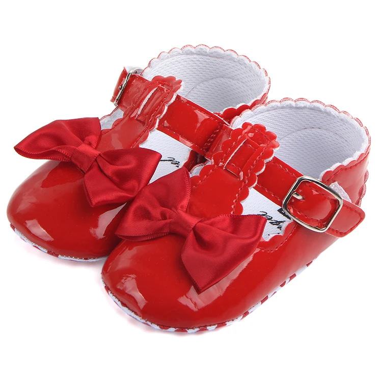 
New Arrival Soft Bright Leather Baby Girl Shoes 