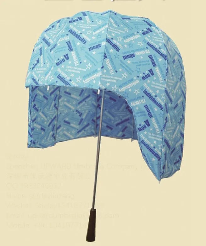 Beautiful Umbrella Helmet Fancy Umbrella Head With Custom Printing