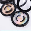 Premium top quality round double layered mink fur lashes box packaging