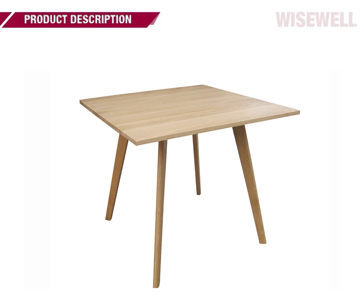 Modern style oak veneer texture wood dining table room furniture