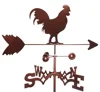 Outdoor Garden Cast Iron Rooster Weather Vane Wind Direction Decor