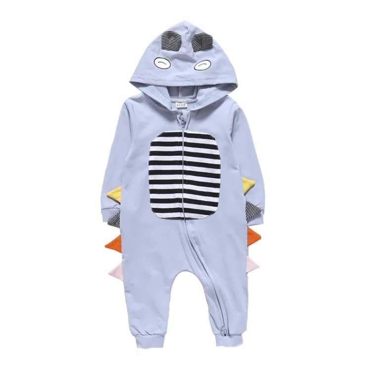 

Hot sale lovely dinosaur design baby rompers, Pink;grey