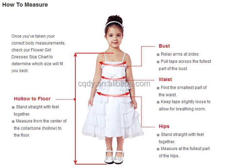 Tutu Dress Size Chart
