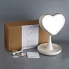 Heart Shaped Touch Screen Lighted Vanity Led Makeup Mirror With Lights