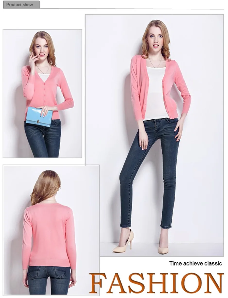  Amazon Top Seller 2020 Whosale V Neck Long Sleeve Lightweight Female Sweater Knitted Cardigan for Women.jpg